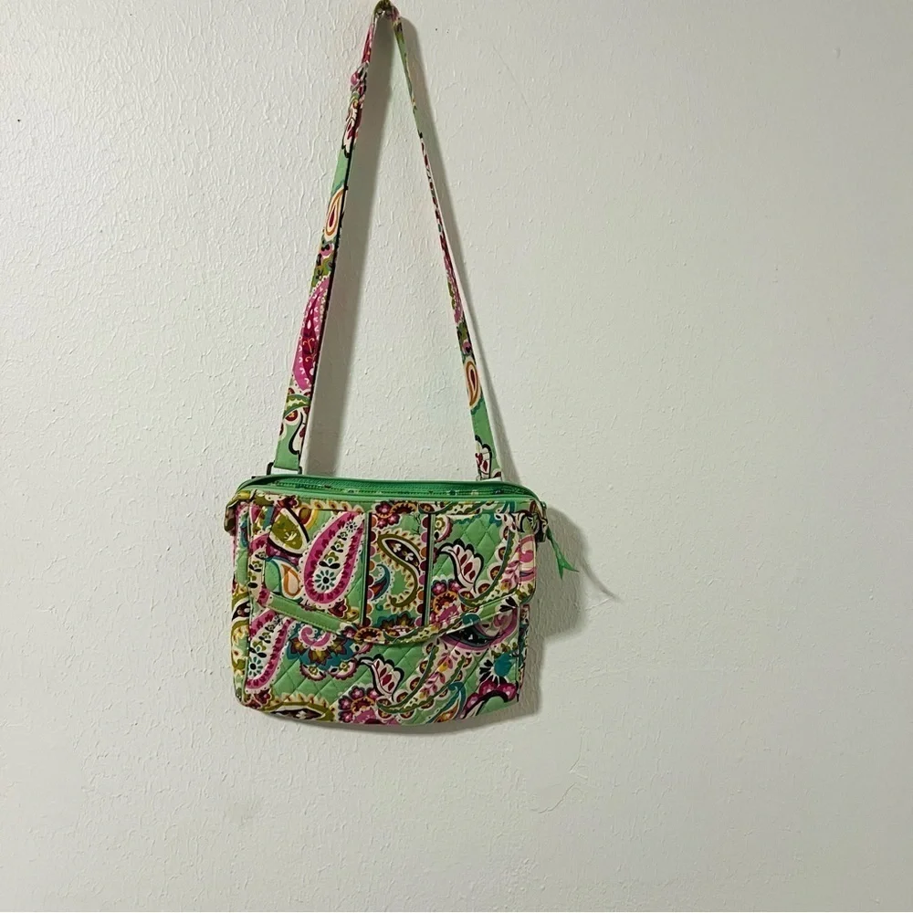Vera Bradley Tablet Hipster Bag - “Tutti Frutti” Retired Pattern Green/Pink